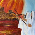 Und sie stiegen herauf auf die Ebene der Erde und umringten das Heerlager der Heiligen und die geliebte Stadt. Und es fiel Feuer vom Himmel und verzehrte sie. (Offenbarung 29)
