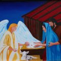 Und sie gebar ihren ersten Sohn und wickelte ihn in Windeln und legte ihn in eine Krippe; denn sie hatten sonst keinen Raum in der Herberge. (Lukas 2)